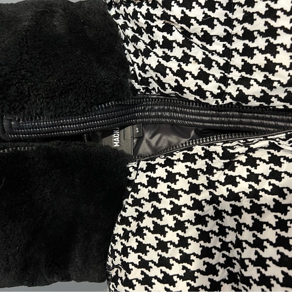 Mackage Houndstooth Down Jacket with Sherpa Collar - Picture 7 of 13